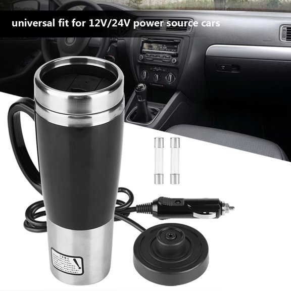Hervidor eléctrico para coche taza calefactora eléctrica portátil para viaje taza calefactora eléctrica de viaje de acero inoxidable para coche taza para beber té y café ANGGREK Otros