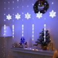 thumbnail image 1 of Guirnalda de luces navideñas con forma de copo de nieve y control remoto | Iluminación LED navideña para decoración interior y exterior, 1 of 6