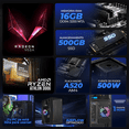 thumbnail image 3 of Computadora Escritorio Completa Xtreme PC Gaming AMD Radeon Vega 3 Athlon 3000G 16GB SSD 500GB Monitor 21.5 75Hz WIFI Black juegos casuales, trabajo y estudio, 3 of 6