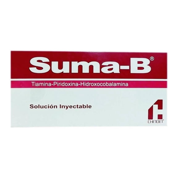 Suma B solución inyectable 5 pzas de 2 ml c/u + 5 jeringas de 3 ml