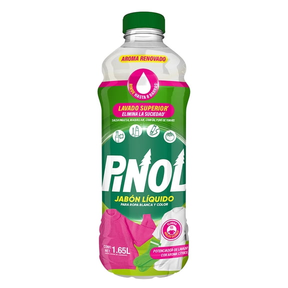 Jabón de lavandería Pinol Ropa blanca y de color 1.65 l