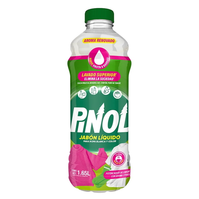 Jabón de lavandería Pinol Ropa blanca y de color 1.65 l