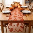 thumbnail image 1 of Thanksgiving Harvests Festival Maple Leaf Lace Table Runner Mesa de comedor Decoración de hojas Cuadrados estampados Table Runner, 1 of 7