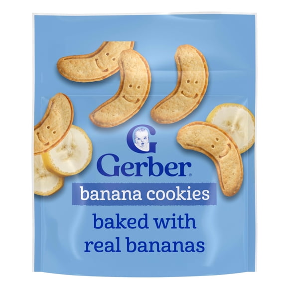 Galletas de Banana para Niños Pequeños Gerber 5 oz (142 g) – Pack de 4