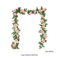 thumbnail image 3 of Adorno de pared de 2 piezas con rosas artificiales de 10 cabezas, ideal para San Valentín. Jarrones de cristal decorativos para dormitorio o sala de estar. Marco metálico. 230 cm (90,55, 3 of 8