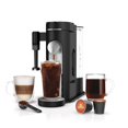 thumbnail image 1 of Ninja PB051 Pods & Grounds Specialty Cafetera de una sola servidor, compatible con K-Cups, espumador de leche integrado, 6 onzas. Taza a 24 onzas. Tamaños de taza de viaje, negro (reacondicionado), 1 of 5