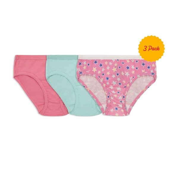 Hipster Fruit of the Loom para Niña, Algodón Premium Multicolor 3 Piezas Talla 12