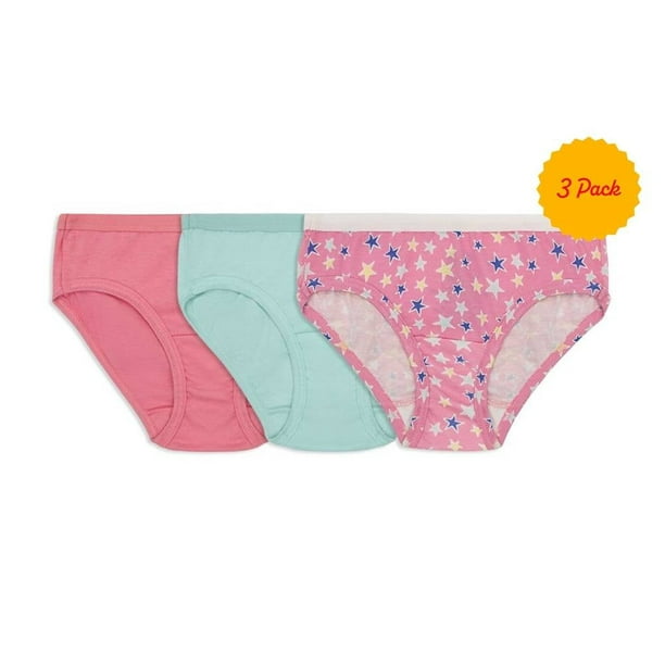 Hipster Fruit of the Loom para Niña Algodón Premium Multicolor 3 Piezas Talla 4