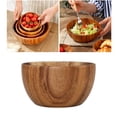 thumbnail image 2 of Ensaladera redonda de madera, utensilios de cocina para el hogar y restaurantes, ideal para mezclar arroz y fideos. Los 8x6cm, 2 of 9