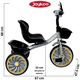 thumbnail image 4 of Triciclo para Niños Torreta con Luz y Sonido Ruedas de Eva Apto a partir de 2 Años Soporta hasta 20 kg - Gris, 4 of 6