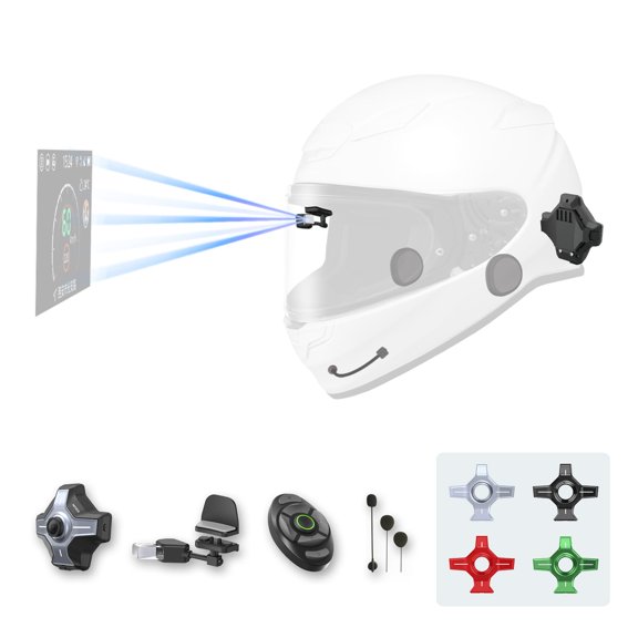 HUD para casco de motocicleta MOTOEYE E6+ con Bluetooth, GPS y cámara