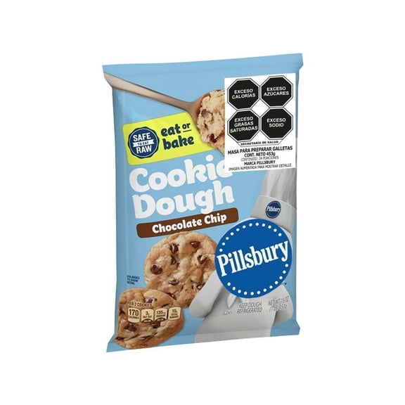 Masa para galletas Pillsbury General Mills con chispas de chocolate 453 g