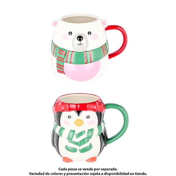 Taza Holiday Time Navidad de Cerámica para Bebidas Calientes de 530 ml.