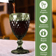 thumbnail image 2 of Juego 6 Copas Vino Agua Cristal Labrado Vidrio, Verde, 2 of 5