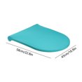 thumbnail image 3 of Funda de inodoro elástica para baño, funda protectora suave y lavable, compatible con todas las tapas de inodoro, funda de asiento de inodoro de poliéster elástica, suave y cómoda., 3 of 6
