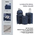 thumbnail image 2 of Set Viaje 3 Maletas 20, 24, 28 In Tela Expandibles Y Neceser azul Grande, 2 of 8