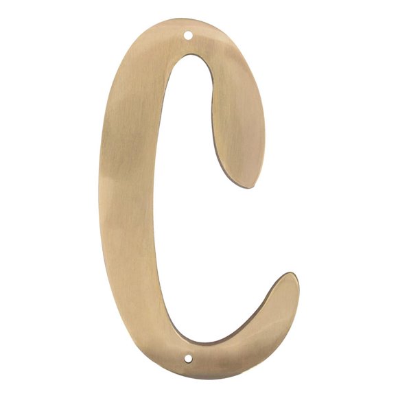 Letra C Decorativa Hy-Ko Latón 10.1 Cm