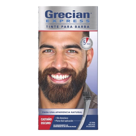 Tinte para Barba Grecian Express Castaño Oscuro