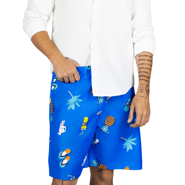Short Hombre Traje de Baño o Casual Cintura Ajustable y Bolsas