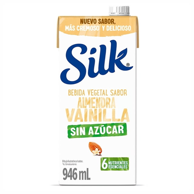 Bebida vegetal Silk sabor almendra con vainilla sin azúcar 946 ml