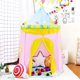 thumbnail image 2 of Carpa Tienda Infantil Castillo con Banderín Plegable rosa Unitalla, 2 of 4