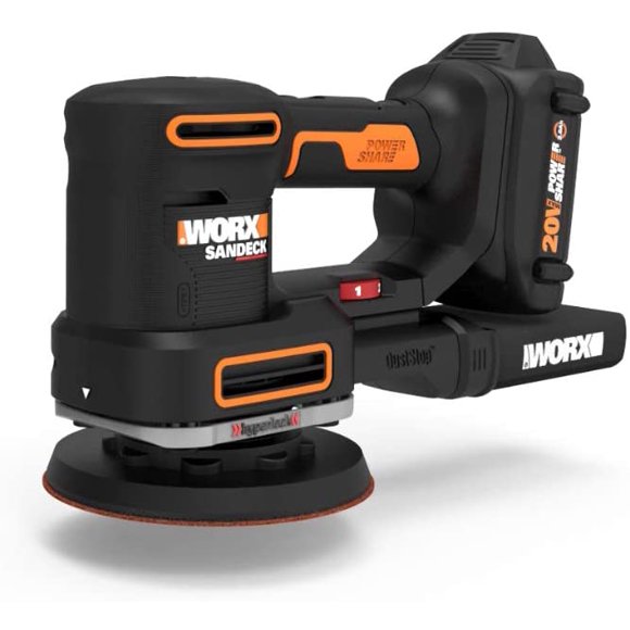 Multi-Lijadora WORX WX820L Power Share Inalámbrica con Batería de 20 V Ligera Velocidad Variable Negro y Anaranjado