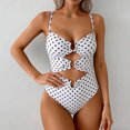 thumbnail image 1 of TaTaai Women's Slim Fit One Piece Swimsuit, Sleeveless Monokini with Soft Cup Padding, Fashion Swimwear for Vacation, Pool Activities and Summer Holiday Gift, 1 of 5