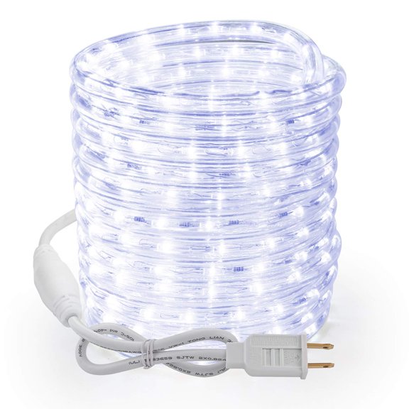 Manguera de Luces LED Brizled 18 Pies 216 Luces Blanco Frío IP65 Conectable 120V