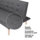 thumbnail image 4 of Sofá Cama Taipei Loomber  Color Gris Oscuro Acolchado con Botones Respaldo Reclinable de 3 Posiciones, 4 of 8
