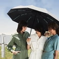 thumbnail image 2 of Xihbxyly Paraguas Automático Resistente Al Viento con Mosquetón - Paraguas de Viaje Grande de 27 Pulgadas, Negro/Blanco, Diseño Resistente de 10 Varillas, Apertura y Cierre Automáticos, Impermeable y, 2 of 7