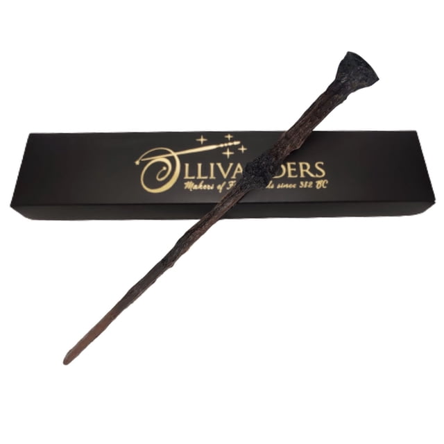 Varita Magica para Magos Harry Potter de Resina Con Nucleo Metálico Sólido de Metal Con Caja Ollivanders Dumbledore Hermione Sauco Cosplay Disfraz Accesorio Modelo a Escoger