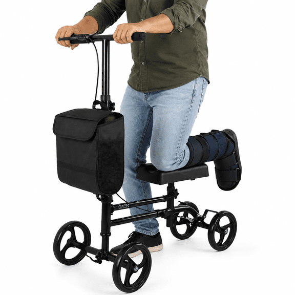 Scooter Andadera de Rodilla Ortopedico Ajustable Alternativa a Muletas para Lesion de Pie o Tobillo Knee Walker
