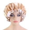 thumbnail image 2 of Capucha de sueño de capucha para mujeres con cabello , elástico suave sombrero de noche gorra para cabello Natural - Sunnimix Gorra de Sueño de las Mujeres Satin Satin Sleep, 2 of 8