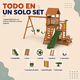thumbnail image 2 of PLAYOUT KIDS | Set de Juego Infantil de Madera para Exterior con Columpios y Resbaladilla Rincones de México Huasteca, 2 of 4