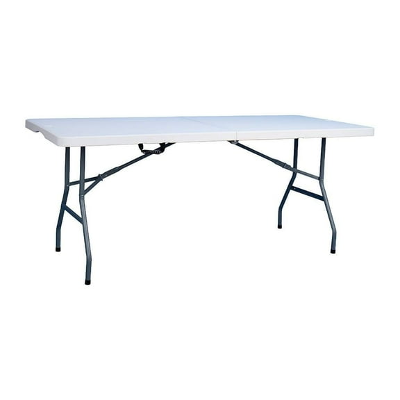 Mesa de Resina Plegable Mainstays Blanca 180 cm