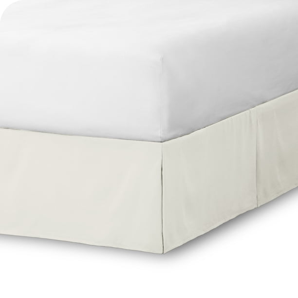 Faldón de Cama Cepillado Doble Bare Home Colección Premium 1800 Caída de 15 Pulgadas Tamaño Completo Color Crema
