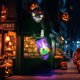 thumbnail image 4 of Inflable de Bruja Decorativo con Gato Negro y Luz LED Morado, Decoraciones de Halloween Juguetes Inflables para Exteriores, Decoraciones de Patio con Luz Inserción Fija, 4 of 6