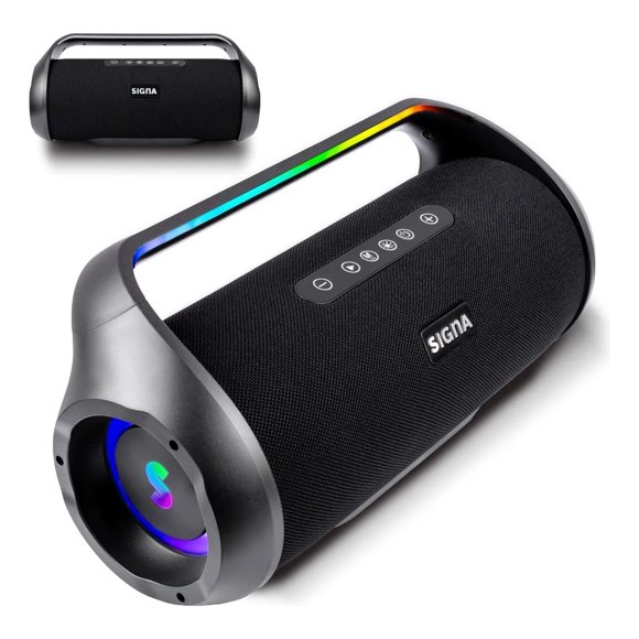 Bocina Recargable Bluetooth Pórtatil Con Luz Led Hasta 12hrs