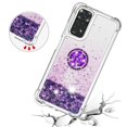 thumbnail image 4 of Funda para Xiaomi Redmi Note 11 4G/Note 11S 4G con Brillo Líquido Flotante, Purpurina, Parachoques y Anillo Giratorio Soporte, 4 of 5