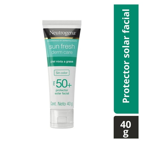 Protector solar Neutrogena Sunfresh facial FPS 50+ sin color 40 g