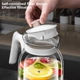 thumbnail image 4 of Jarra de vidrio para agua fría con tapa - 2,2L de gran capacidad, vidrio de alto borosilicato, boca ancha para fruta y hielo - rosa, verde o caqui, 4 of 6