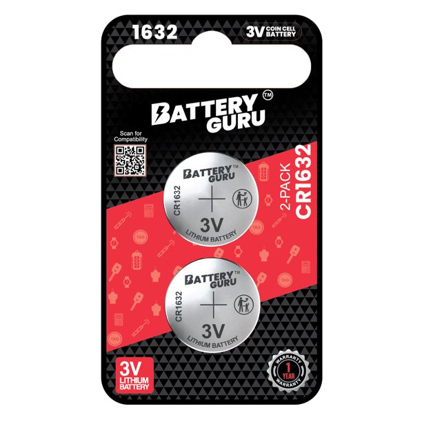 Batería para llavero de coche Battery Guru CR1632 3V (2 unidades ...