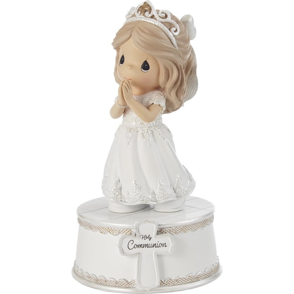 Figura musical Precious Moments para niña de la Santa Comunión