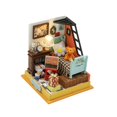 thumbnail image 2 of Casa de muñecas en miniatura hecha a mano, rompecabezas 3D con luces LED, decoración de escritorio Estilo B, 2 of 9