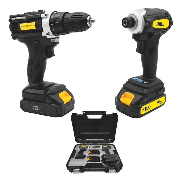 KitTaladro Y Atornillador De Impacto Inalámbrico 20V Con 2 Baterías Y Cargador TA-3012 High Power
