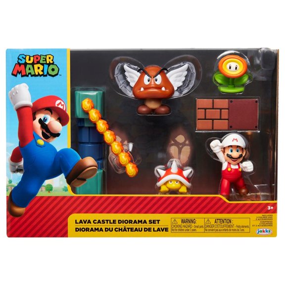 Set de Juego Mario Bros Castillo de Lava 2.5 Pulgadas