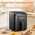 thumbnail image 3 of Freidora digital Air Fryer DEIME de 3 litros que ahorra espacio con rejilla para tostadas, 3 of 7