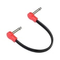 thumbnail image 2 of Cable de conexión para guitarra eléctrica/bajo, ángulo recto de 1/4 de pulgada, efectos de bajo silenciosos 20cm Rojo B, 2 of 7