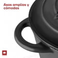 thumbnail image 3 of Olla de Hierro Fundido Esmaltado para Estufa y Horno ULTRACHEF , Horno Holandés Cubierto de Hierro Fundido , Dutch Oven , Redonda , Tamaño 28 cm, Capacidad 6 Litros, Negra, 3 of 10
