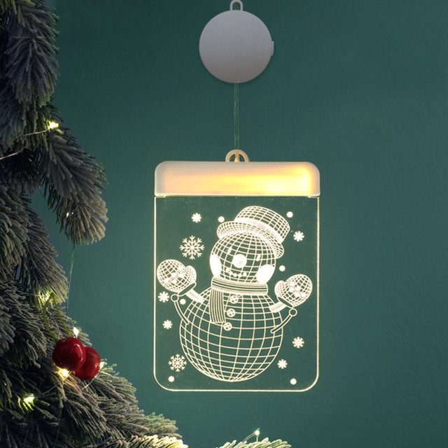 Luces de hilo de Navidad LED - Faroles de acrílico con 10 LED blancos cálidos para decoración navideña interior, fiesta, boda, árbol y escaparate